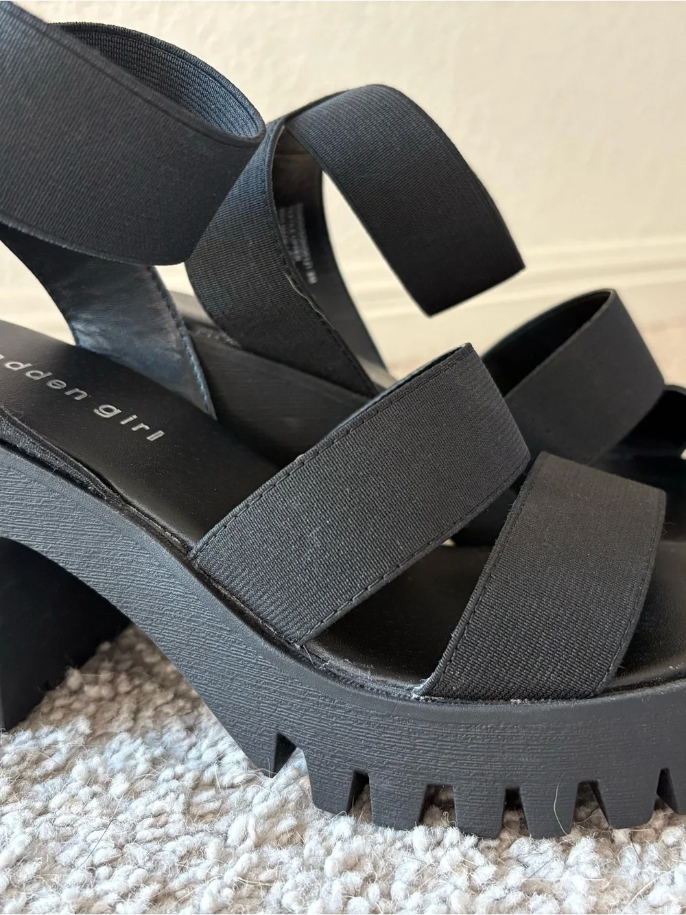 Black Strappy Platform Sandals